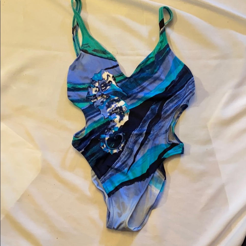 RARE 90s DU LOREN PLUNGING DEEP CUTOUT SEXY ONE PIECE SWIMSUIT ⭐️⭐️⭐️⭐️⭐️ - Picture 8 of 13